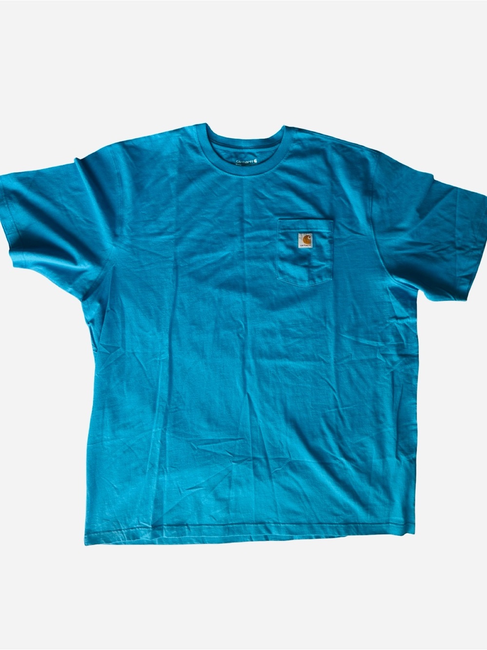 Carhartt NEW Cotton Men's Short Sleeve Pocket Tee — Teal Blue